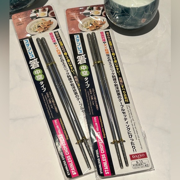 Asian Tea Set with Stainless Steel Chopsticks - Picture 13 of 17